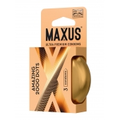 Точечные презервативы MAXUS 2000 Amazing Dots с железным кейсом - 3 шт. - Maxus - купить с доставкой в Невинномысске