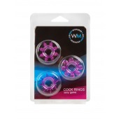 Набор из 3 лиловых эрекционных колец различной формы - Erowoman-Eroman - в Невинномысске купить с доставкой