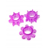 Набор из 3 лиловых эрекционных колец различной формы - Erowoman-Eroman - в Невинномысске купить с доставкой