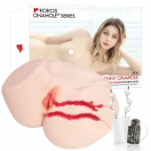 Мастурбатор-полуторс с двойным слоем материала и вибрацией Jenny Onahole Real Vagina - KOKOS - в Невинномысске купить с доставкой