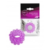 Лиловое эрекционное кольцо с 2 рядами стимулирующих шариков - Erowoman-Eroman - в Невинномысске купить с доставкой