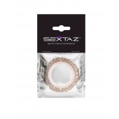 Эрекционное кольцо с бежевыми «ресничками» - Sextaz - в Невинномысске купить с доставкой