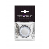 Эластичное эрекционное колечко с черными «ресничками» - Sextaz - в Невинномысске купить с доставкой