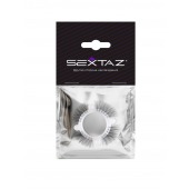 Эластичное кольцо с «ресничками» и 4 шариками - Sextaz - в Невинномысске купить с доставкой