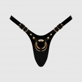 Черный пояс для фиксации насадок Strap-On-Me Leatherette Harness Fabulous - Strap-on-me - купить с доставкой в Невинномысске