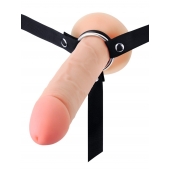 Мужской полый страпон на регулируемых ремешках - 22 см. - Sex Expert - купить с доставкой в Невинномысске