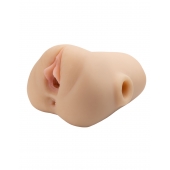 Телесный мастурбатор с вибрацией Double Pounder Vibrating Squeeze Stroker - Pipedream - в Невинномысске купить с доставкой