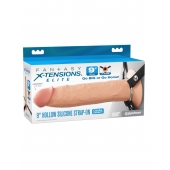 Телесный пустотелый фаллопротез 9’’ Hollow Silicone Strap-On - 24,1 см. - Pipedream - купить с доставкой в Невинномысске