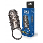 Дымчатая насадка на пенис с выпуклостями - 12 см. - Sex Expert - в Невинномысске купить с доставкой