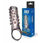 Дымчатая насадка на пенис с выпуклостями - 11 см. - Sex Expert - в Невинномысске купить с доставкой