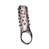 Дымчатая насадка на пенис с выпуклостями - 11 см. - Sex Expert - в Невинномысске купить с доставкой