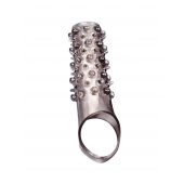 Дымчатая насадка на пенис с шипами и выпуклостями - 12 см. - Sex Expert - в Невинномысске купить с доставкой