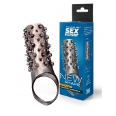 Дымчатая насадка на пенис с шипами и выпуклостями - 12,5 см. - Sex Expert - в Невинномысске купить с доставкой