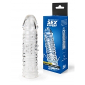 Прозрачная закрытая насадка на пенис - 17 см. - Sex Expert - в Невинномысске купить с доставкой