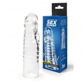 Прозрачная закрытая насадка на член - 15 см. - Sex Expert - в Невинномысске купить с доставкой