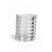 Прозрачная сквозная насадка на пенис с ребрышками - Sex Expert - в Невинномысске купить с доставкой