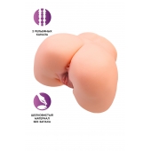 Телесный мастурбатор в форме попки с 2 любовными входами - No Name - в Невинномысске купить с доставкой