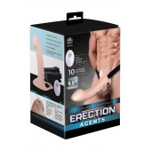 Телесный полый страпон с вибрацией Erection Agents - 24,1 см. - NMC - купить с доставкой в Невинномысске