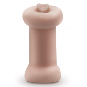 Телесный люминесцентный двусторонний мастурбатор Tasha - Blush Novelties - в Невинномысске купить с доставкой