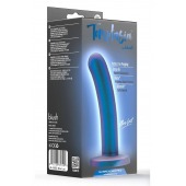 Синяя насадка с гладкой поверхностью Surrender 5.75 Inch Intermediate Pegging Dildo - 14,6 см. - Blush Novelties - купить с доставкой в Невинномысске