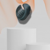 Серый сквозной мастурбатор с вибрацией Manwan Starter - Manwan - в Невинномысске купить с доставкой