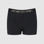 Черные трусики-боксеры для фиксации насадок Strap-on-me Harness Lingerie Allure - size M - Strap-on-me - купить с доставкой в Невинномысске