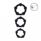Набор из 3 эрекционных колец Beaded Silicone Cockring Set - Shots Media BV - в Невинномысске купить с доставкой