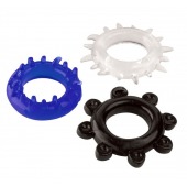 Набор из 3 эрекционных колец разного цвета и рельефа - Boys of Toys - в Невинномысске купить с доставкой