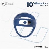 Синее интерактивное эрекционное виброкольцо Rank - Intoyou - в Невинномысске купить с доставкой