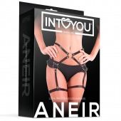 Черные стрепы на бёдра Aneir - Intoyou - купить с доставкой в Невинномысске