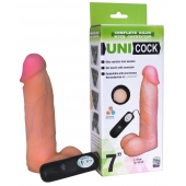 Фаллическая насадка Харнесс UNICOCK 7  с вибрацией - 19 см. - LOVETOY (А-Полимер) - купить с доставкой в Невинномысске
