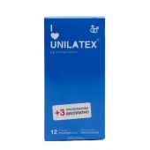 Классические презервативы Unilatex Natural Plain - 12 шт. + 3 шт. в подарок - Unilatex - купить с доставкой в Невинномысске