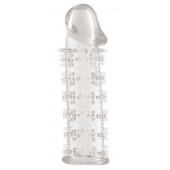 Гелевая прозрачная насадка с шипами - 12 см. - Toyfa Basic - в Невинномысске купить с доставкой