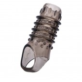 Открытая дымчатая насадка с точками и рёбрами ToyFa XLover - 11,5 см. - ToyFa - в Невинномысске купить с доставкой