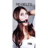 Чёрный кожаный чокер-кляп Tyra Black - Rebelts - купить с доставкой в Невинномысске