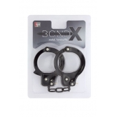 Чёрные наручники из листового металла BONDX METAL CUFFS BLACK - Dream Toys - купить с доставкой в Невинномысске