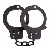 Чёрные наручники из листового металла BONDX METAL CUFFS BLACK - Dream Toys - купить с доставкой в Невинномысске