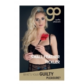 Пластиковая метелочка с красными пёрышками Small Feather Tickler - 32 см. - Blush Novelties - купить с доставкой в Невинномысске