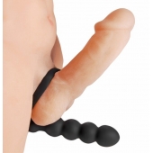 Насадка для двойного проникновения Double Fun Cock Ring with Double Penetration Vibe - XR Brands - в Невинномысске купить с доставкой