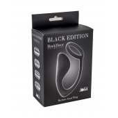 Чёрное эрекционное кольцо с анальной пробкой Button Anal Plug - Lola Games - в Невинномысске купить с доставкой