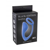Синее эрекционное кольцо с анальной пробкой Button Anal Plug - Lola Games - в Невинномысске купить с доставкой