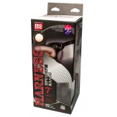 Кожаный пояс харнесс WOMAN LONG премиум класса с 3 насадками - LOVETOY (А-Полимер) - купить с доставкой в Невинномысске