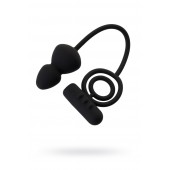 Чёрное эрекционное кольцо с вибростимулятором и анальным хвостом - Erotist Adult Toys - в Невинномысске купить с доставкой