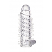 Насадка на пенис TOYFA A-Toys с вибропулей и шипами - 13,4 см. - A-toys - в Невинномысске купить с доставкой