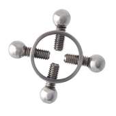 Серебристые зажимы для сосков на винтах - ToyFa - купить с доставкой в Невинномысске