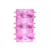 Розовая насадка на пенис Rings Armour - Lola Games - в Невинномысске купить с доставкой