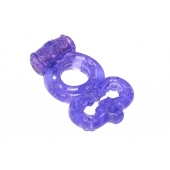 Фиолетовое эрекционное кольцо Rings Treadle с подхватом - Lola Games - в Невинномысске купить с доставкой