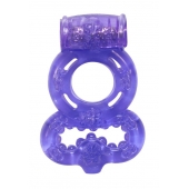 Фиолетовое эрекционное кольцо Rings Treadle с подхватом - Lola Games - в Невинномысске купить с доставкой