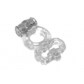 Прозрачное эрекционное кольцо Rings Treadle с подхватом - Lola Games - в Невинномысске купить с доставкой