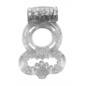 Прозрачное эрекционное кольцо Rings Treadle с подхватом - Lola Games - в Невинномысске купить с доставкой